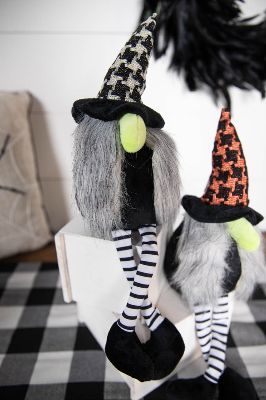 18” Fabric Halloween Witch Shelf Sitter