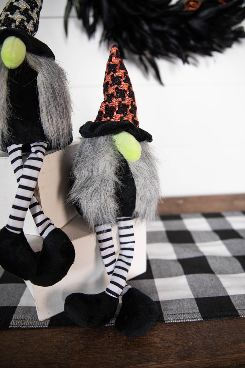 18” Fabric Halloween Witch Shelf Sitter