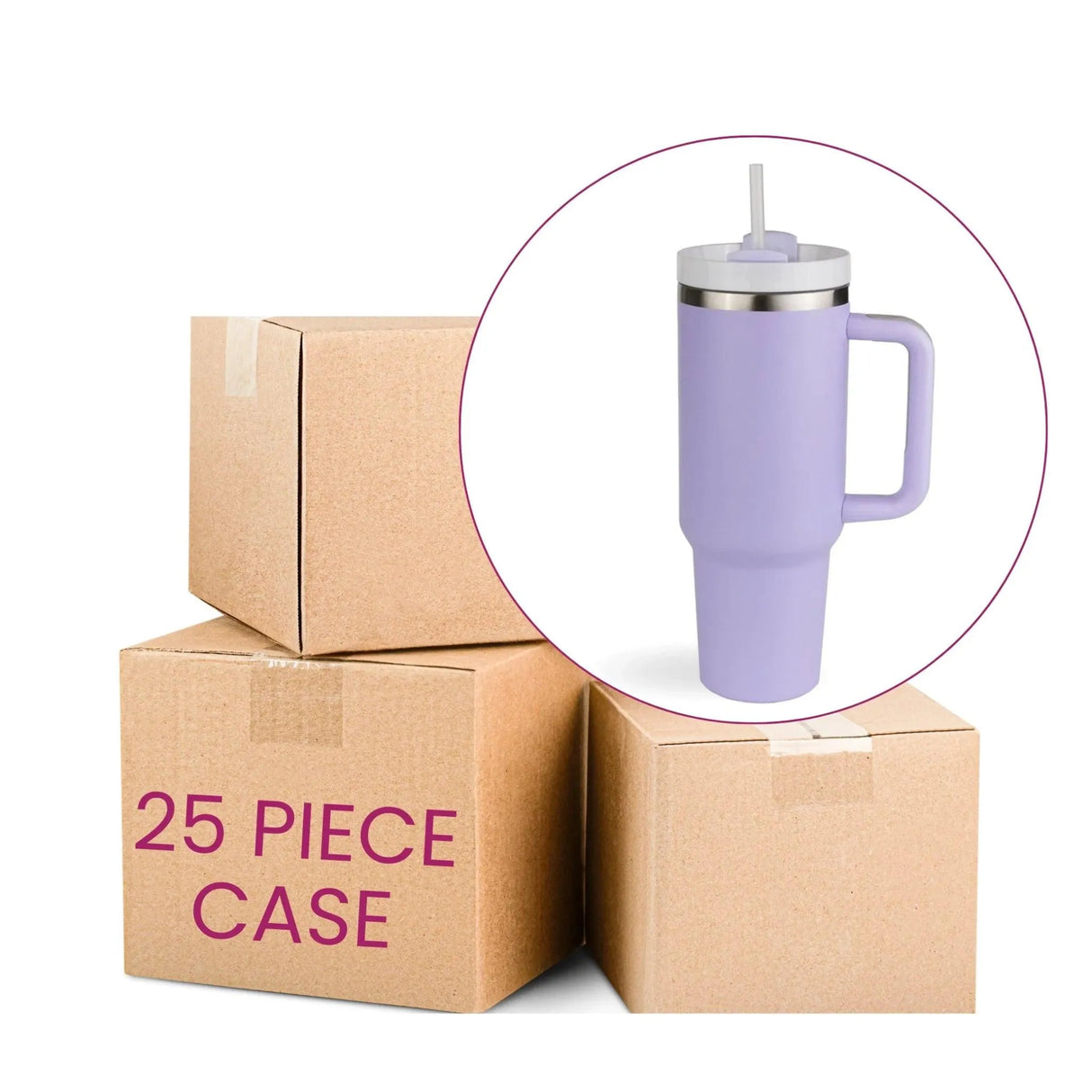 40 oz Handled Tumbler Standard Matte - Purple