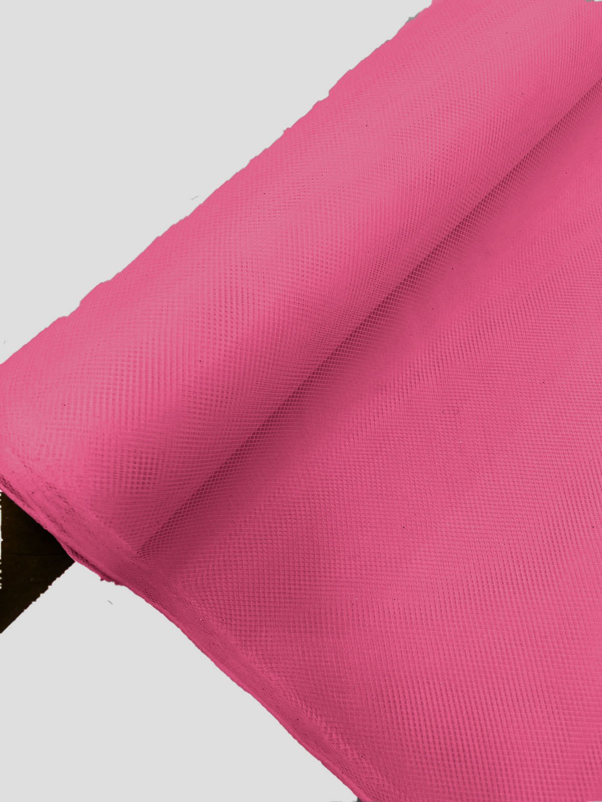 Hard Net Tulle Crinoline Polyester Fabric - Sheer Medium Stiffness, 58" Width (1 Yard)