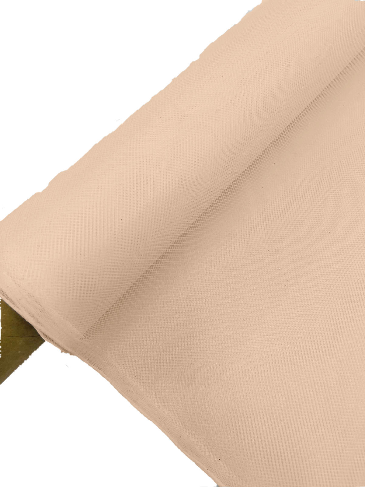 Hard Net Tulle Crinoline Polyester Fabric - Sheer Medium Stiffness, 58" Width (1 Yard)