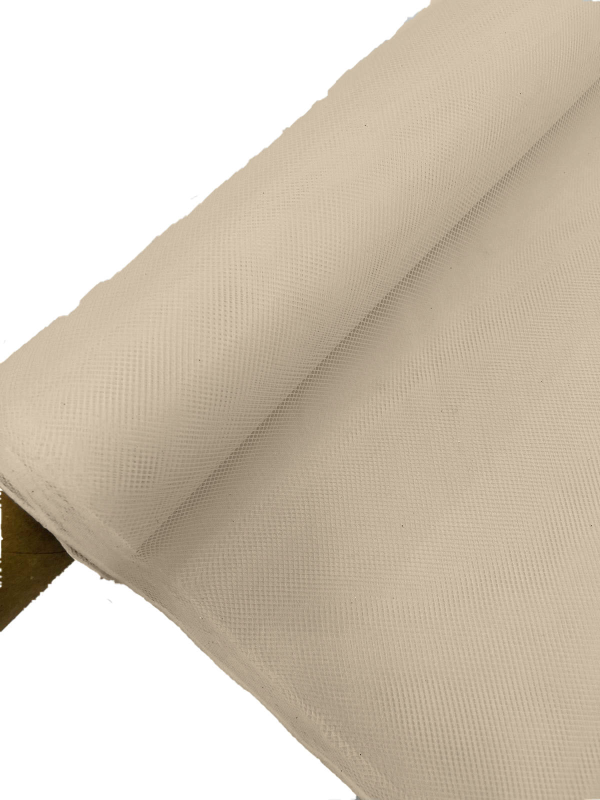 Hard Net Tulle Crinoline Polyester Fabric - Sheer Medium Stiffness, 58" Width (1 Yard)