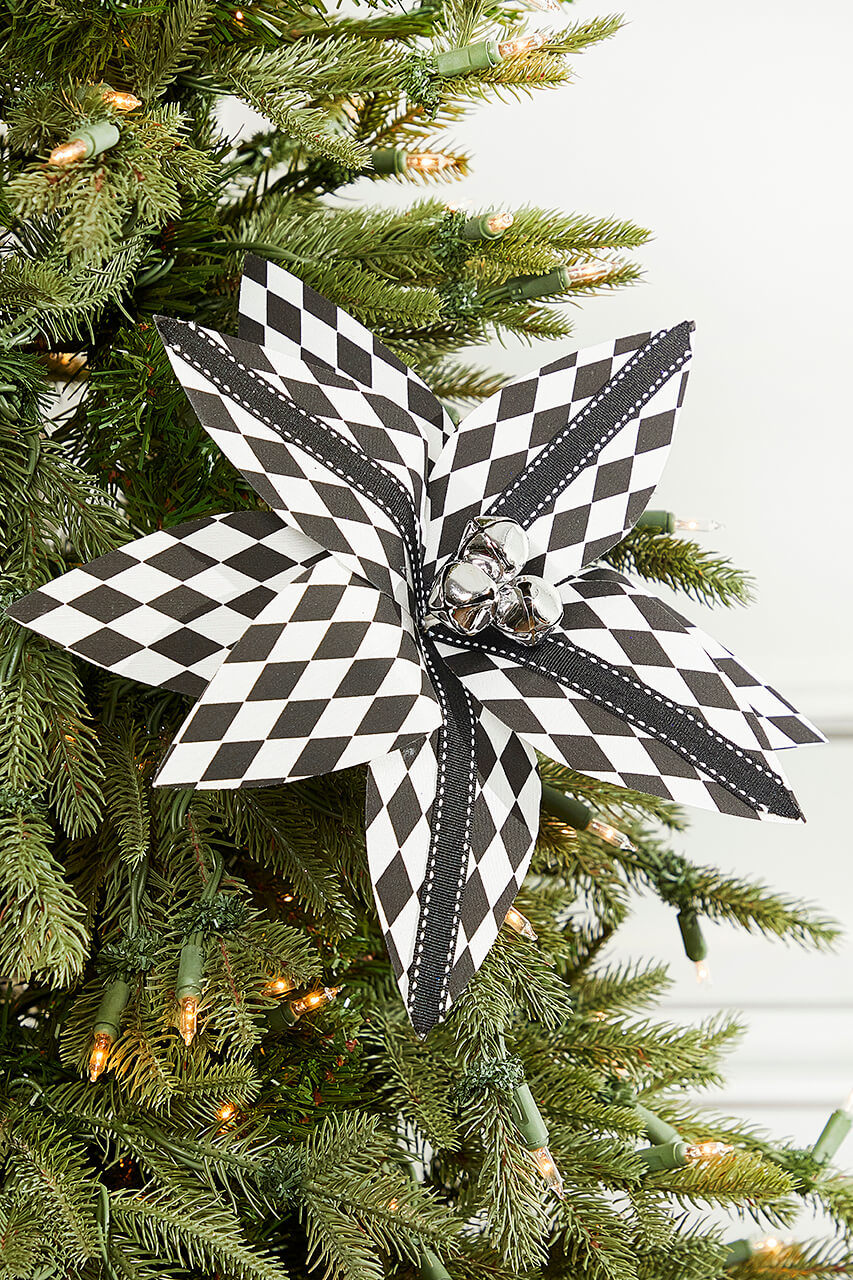 21” x 12" Harlequin Poinsettia Spray