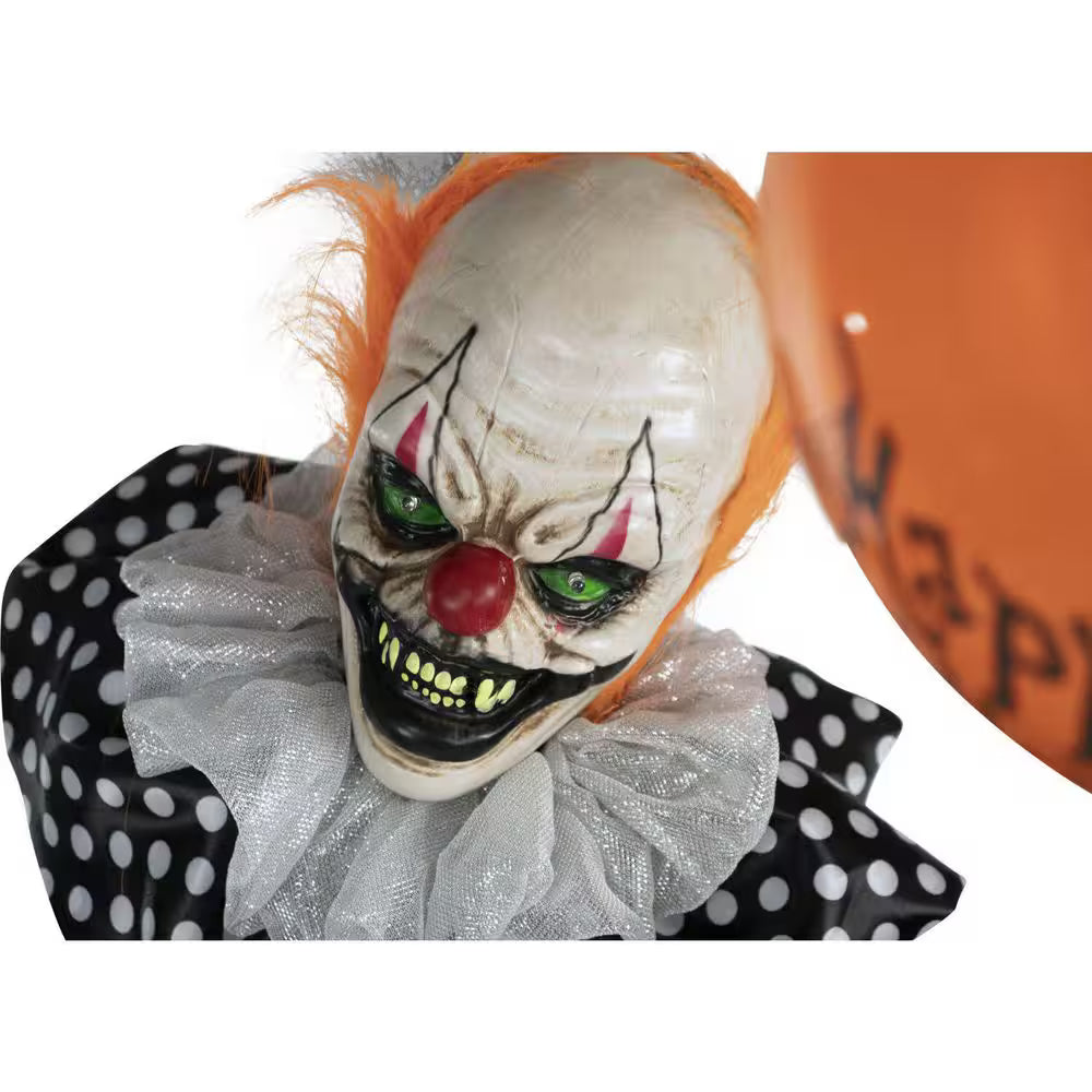 62 in. Touch-Activated Animatronic Clown Halloween Decoration