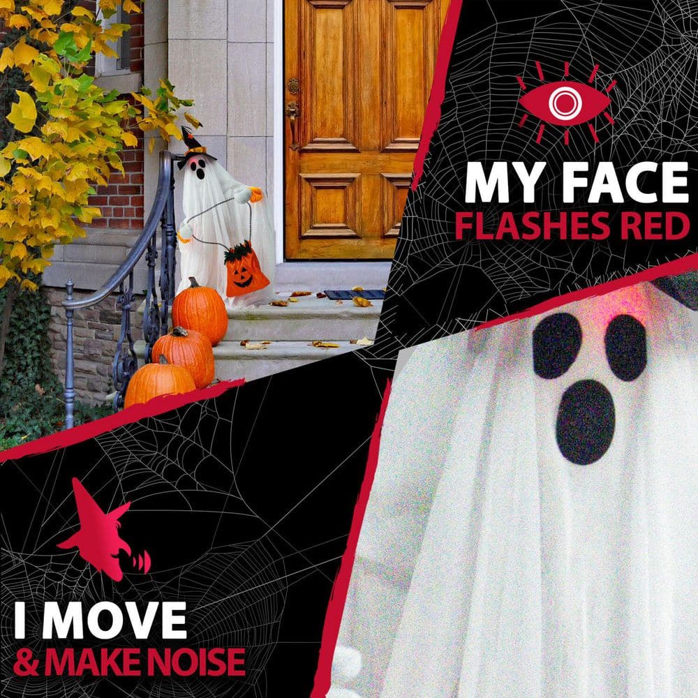 27 Inc. Touch Activated Animatronic Ghost For Halloween Decoration