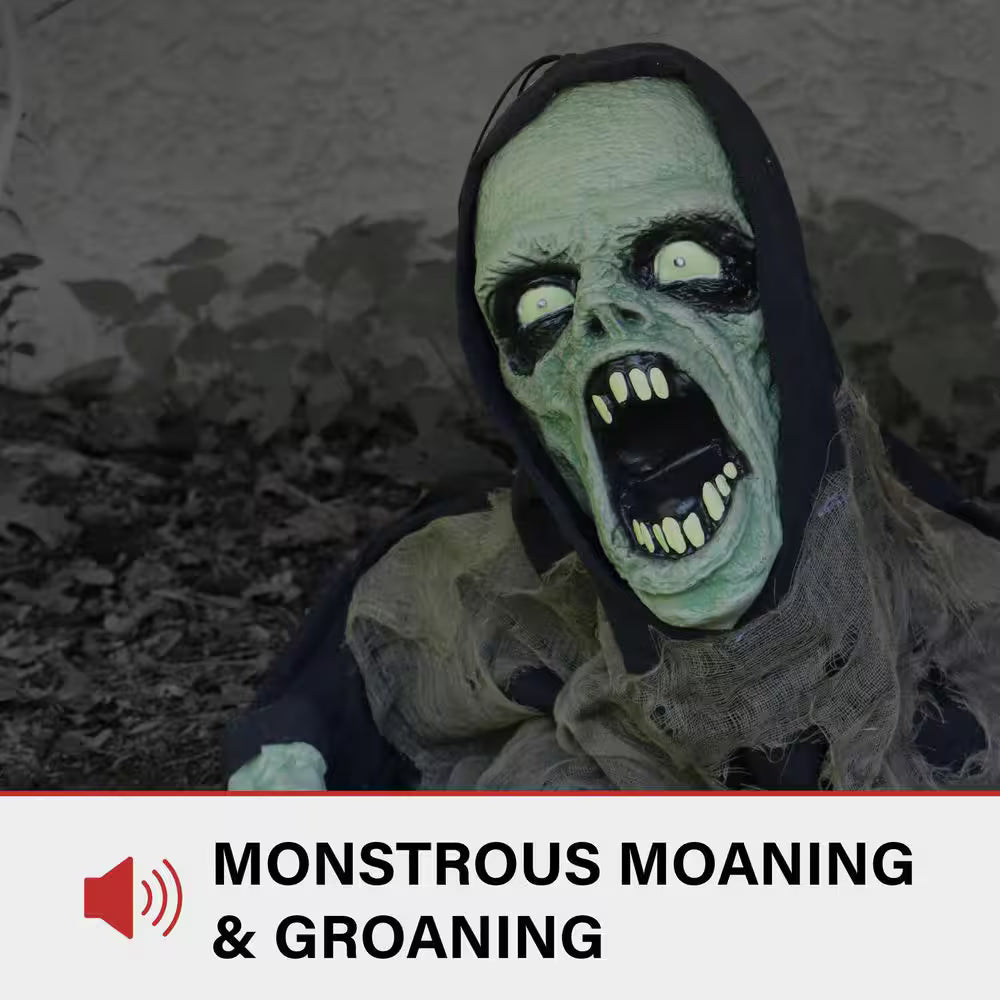 21 in. Trevor the Animated Zombie Groundbreaker Halloween Decoration