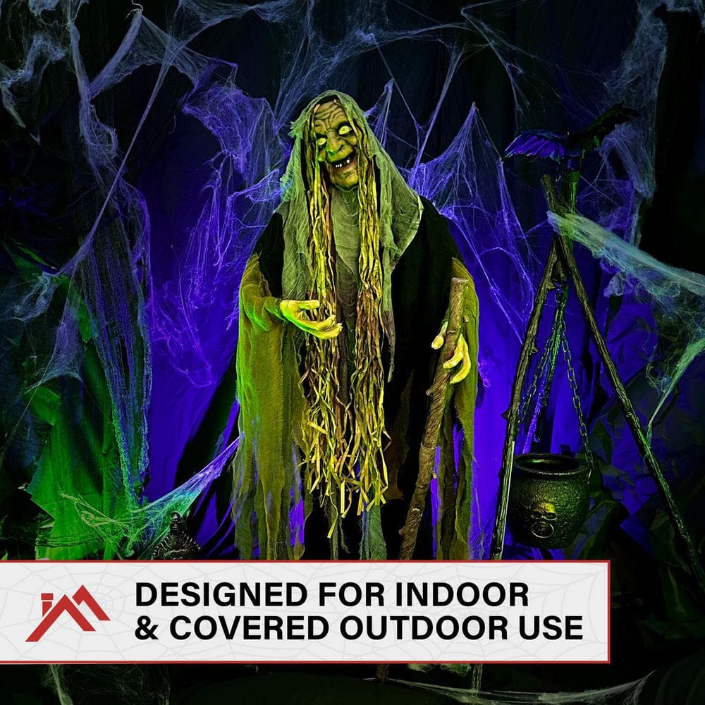 68 in. Touch Activated Animatronic Witch