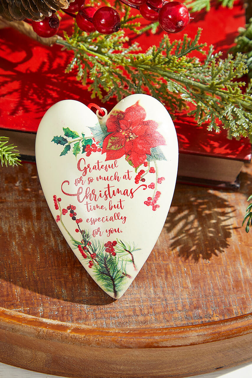 5.5 Inch Grateful Heart Ornament