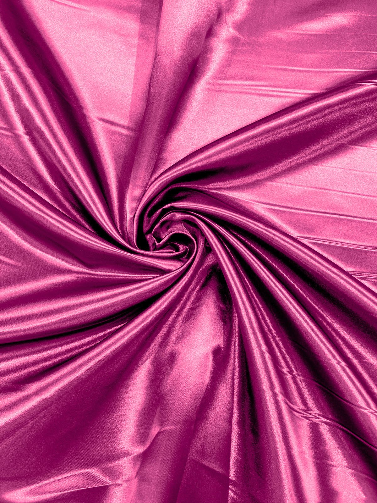 Heavy Shiny Bridal Satin Polyester Fabric - Solid Glossy Finish, 58" Width (1 Yard)