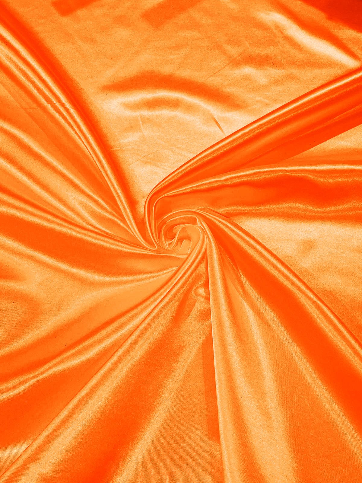 Heavy Shiny Bridal Satin Polyester Fabric - Solid Glossy Finish, 58" Width (1 Yard)
