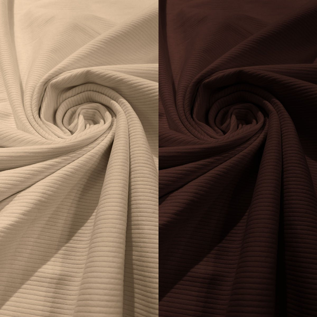 Heavy Rib Stretches Knit Rayon Spandex Fabric - Ribbed Stretch Knit, 54" Width (1 Yard)