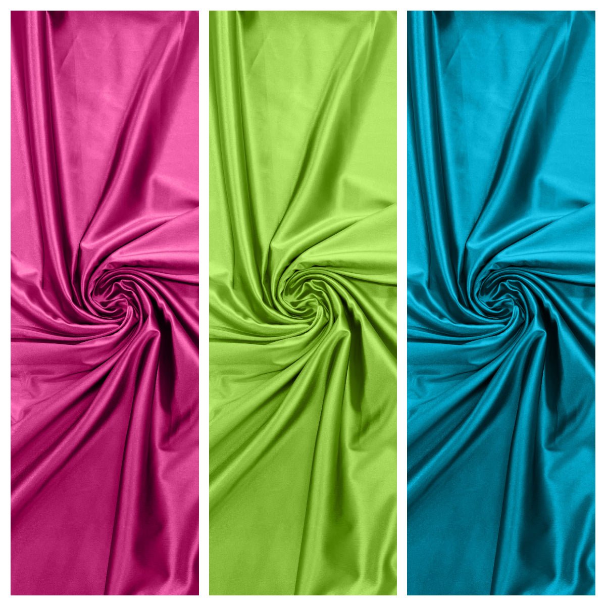 Deluxe Heavy Shiny Polyester Spandex Fabric - 58" Width, Shiny Finish (1 Yard)