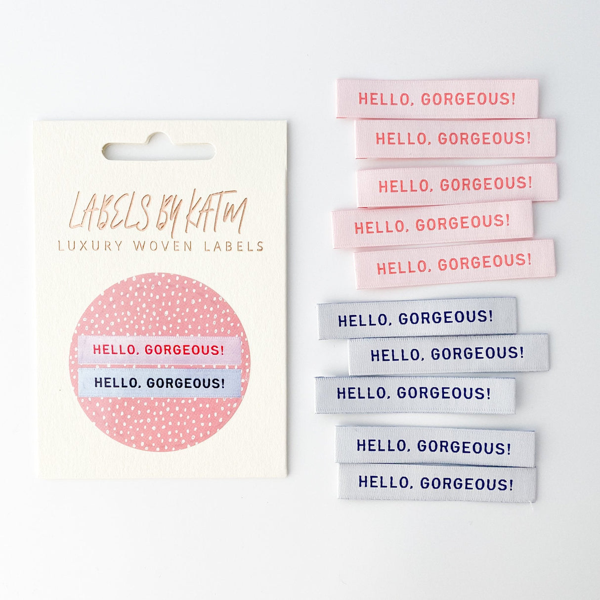 Woven Labels "Hello Gorgeous" 10 Pack