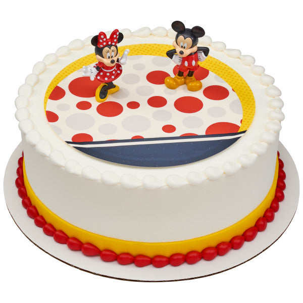 Disney Mickey Mouse and Minnie Mouse Cake Topper, 2-Piece Topper Set