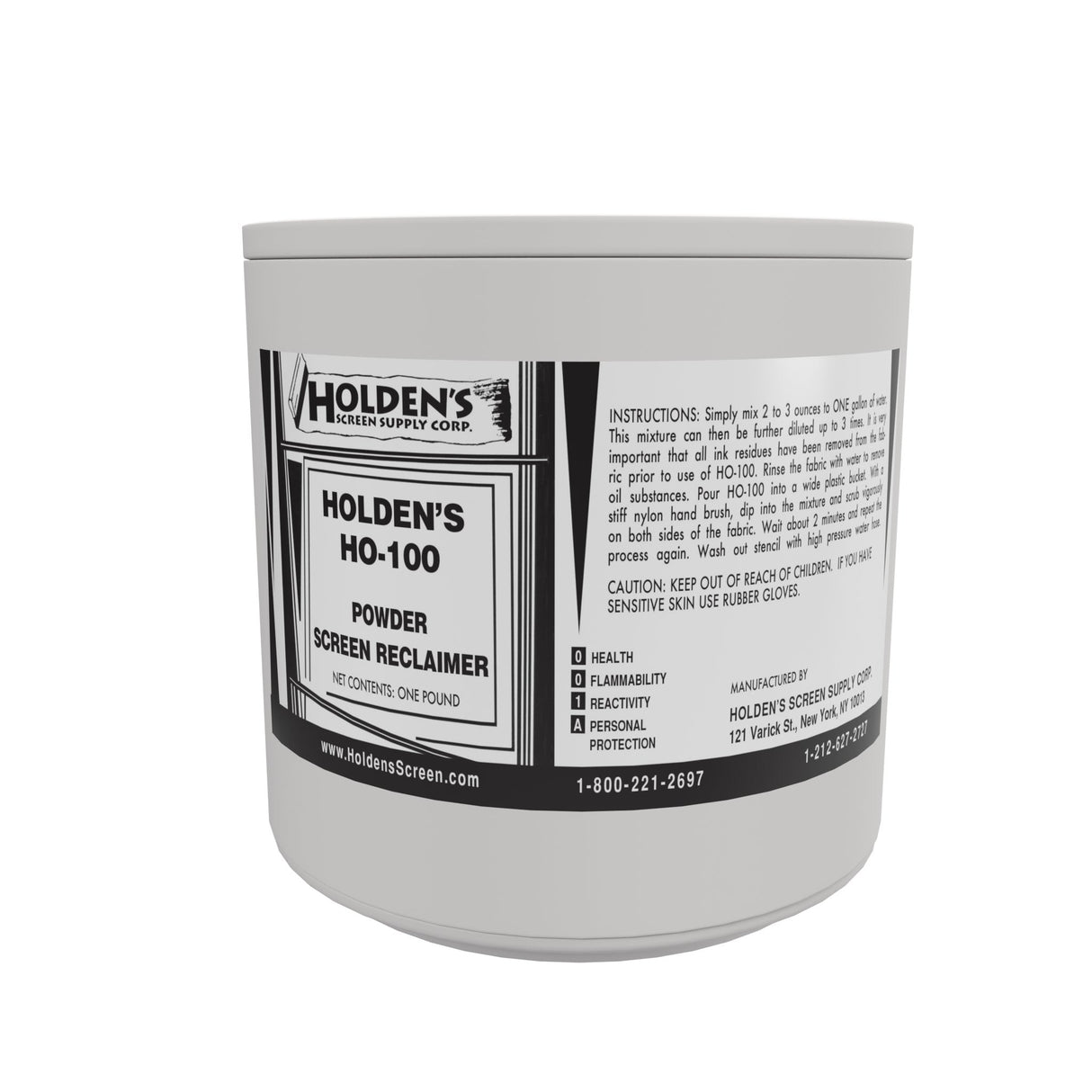 HO-100 Powder Reclaimer Screen Printing Powder - Fast Acting Ink Removal, Economical Formula (1 Unit)