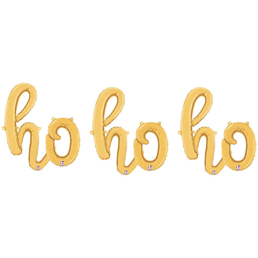 Foil Balloon HO HO HO Script Letters Kit