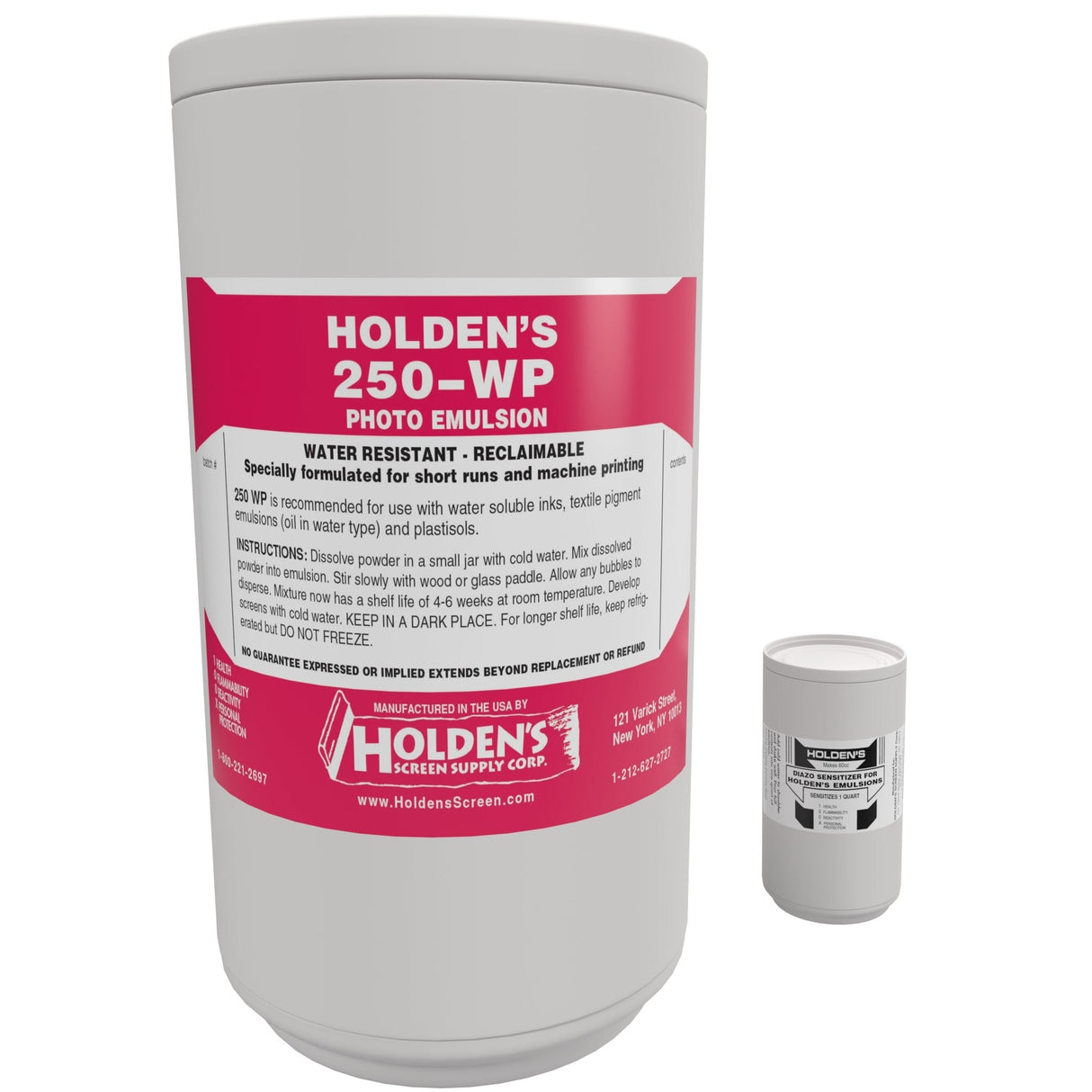 Holden'S 250 Diazo Photopolymer Emulsion Fabric - Water-Based Textile Printing, High Water Resistance (Quart, Gallon)