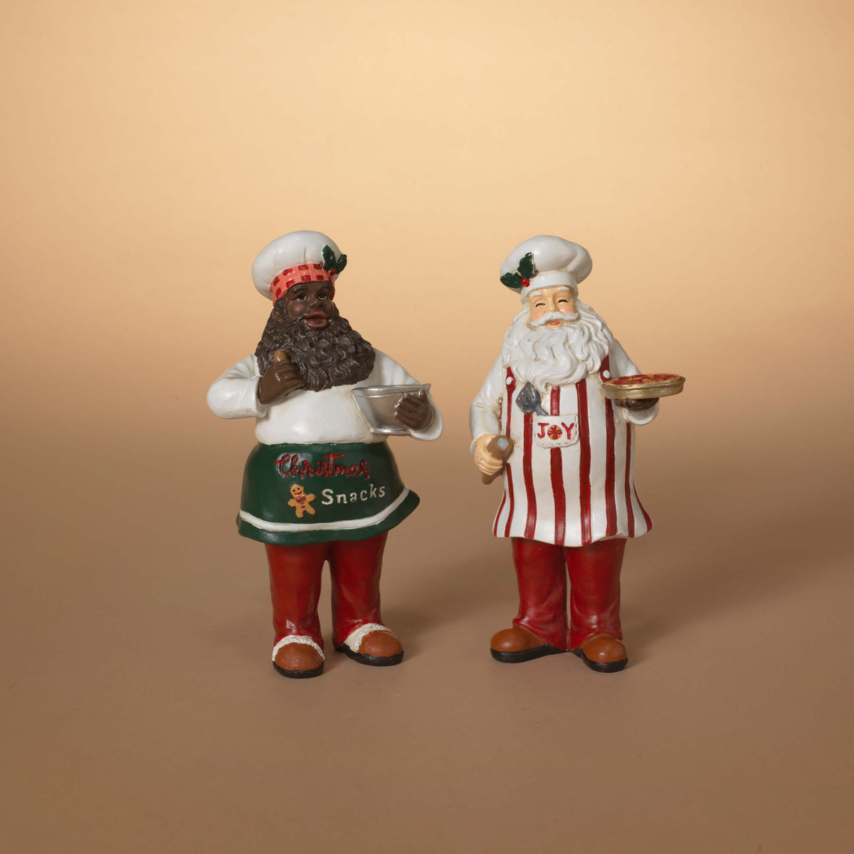 8" Resin Holiday Chef Santa