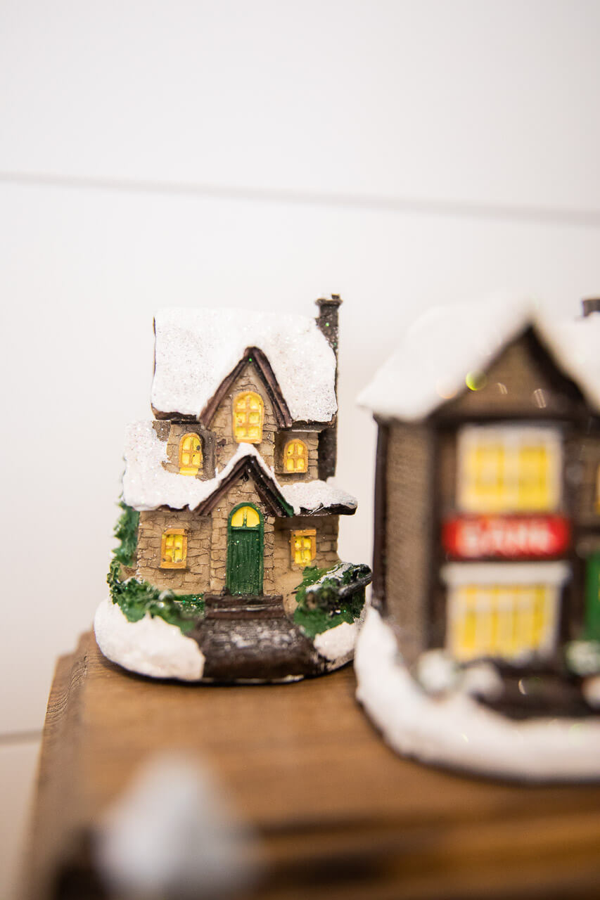 Lighted Holiday House with Battery Powered LEDs