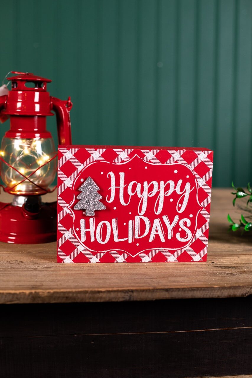 Red & White Christmas Block