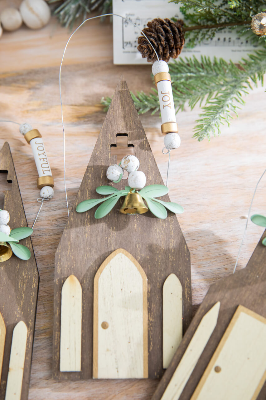8" Rustic Church Ornament