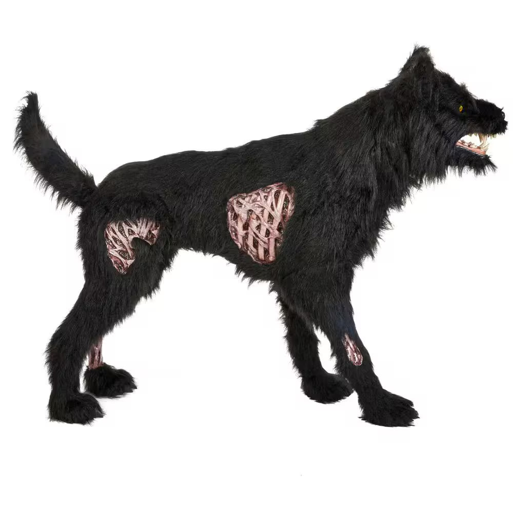 5.5-ft Gruesome Grounds Animated LED Fear Valley Wolf Halloween Decoration