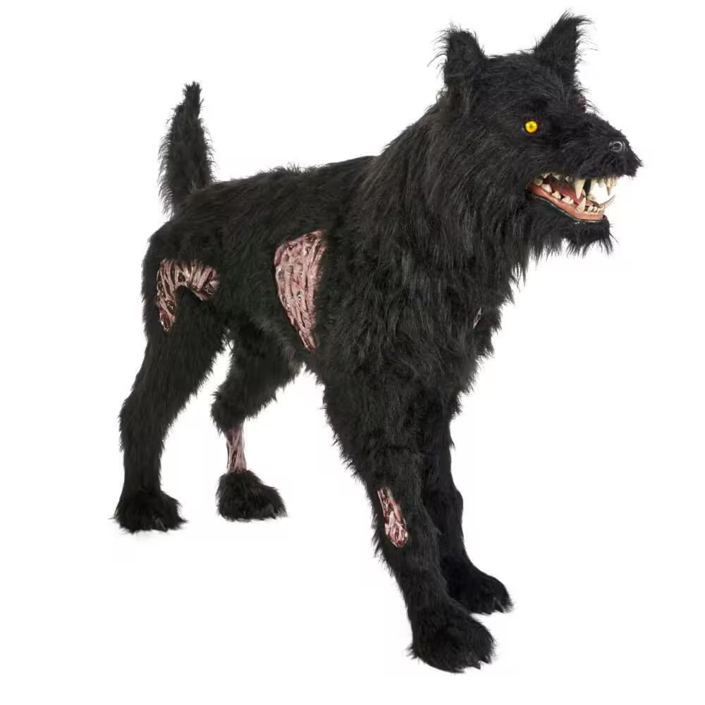 5.5-ft Gruesome Grounds Animated LED Fear Valley Wolf Halloween Decoration