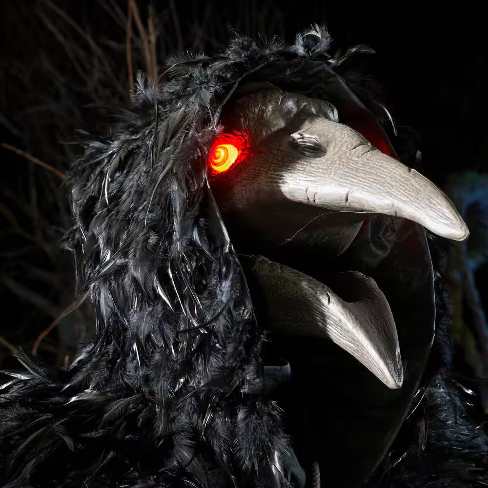 6.5-ft Gruesome Grounds Animated LED Raven Halloween Decoration