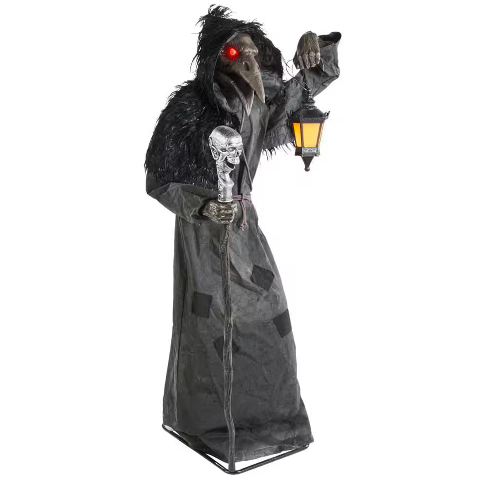 6.5-ft Gruesome Grounds Animated LED Raven Halloween Decoration