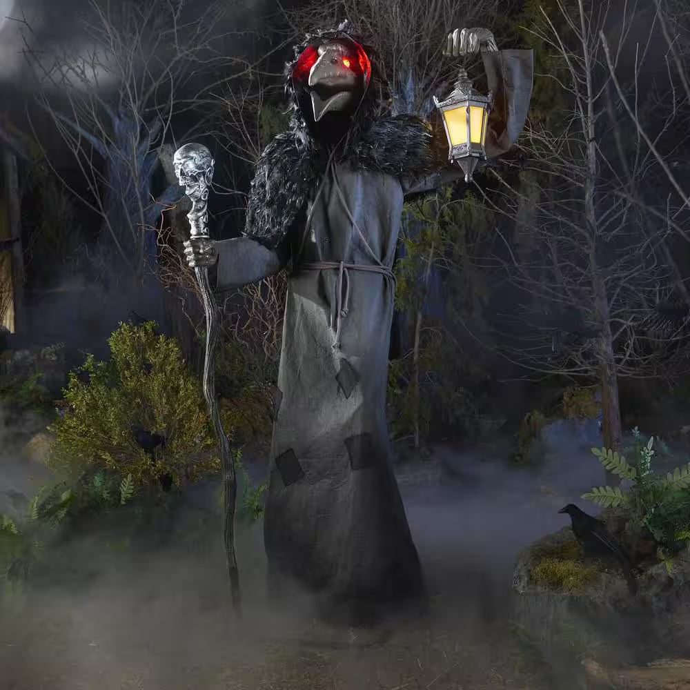 6.5-ft Gruesome Grounds Animated LED Raven Halloween Decoration