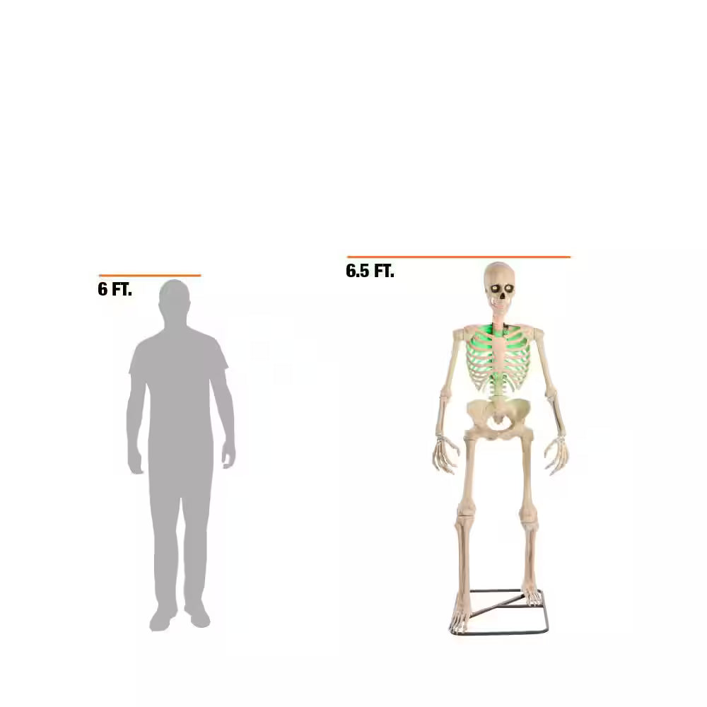 Controlled Ultra Skelly Animated LED Skeleton Halloween Decoration 6.5 Feet