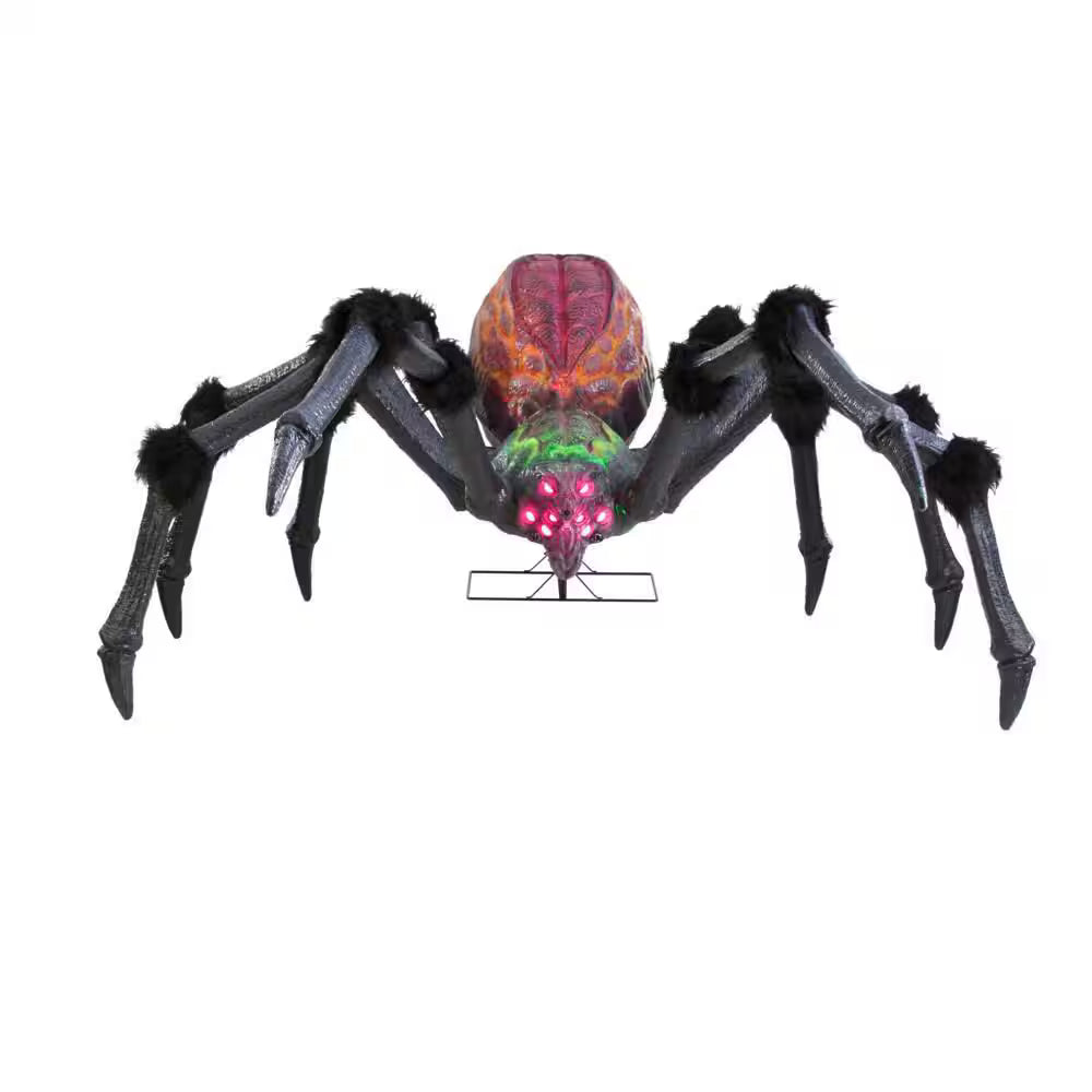 Gruesome Grounds Giant LED Arachnophobia Spider Halloween Decoration 9.5 Feet