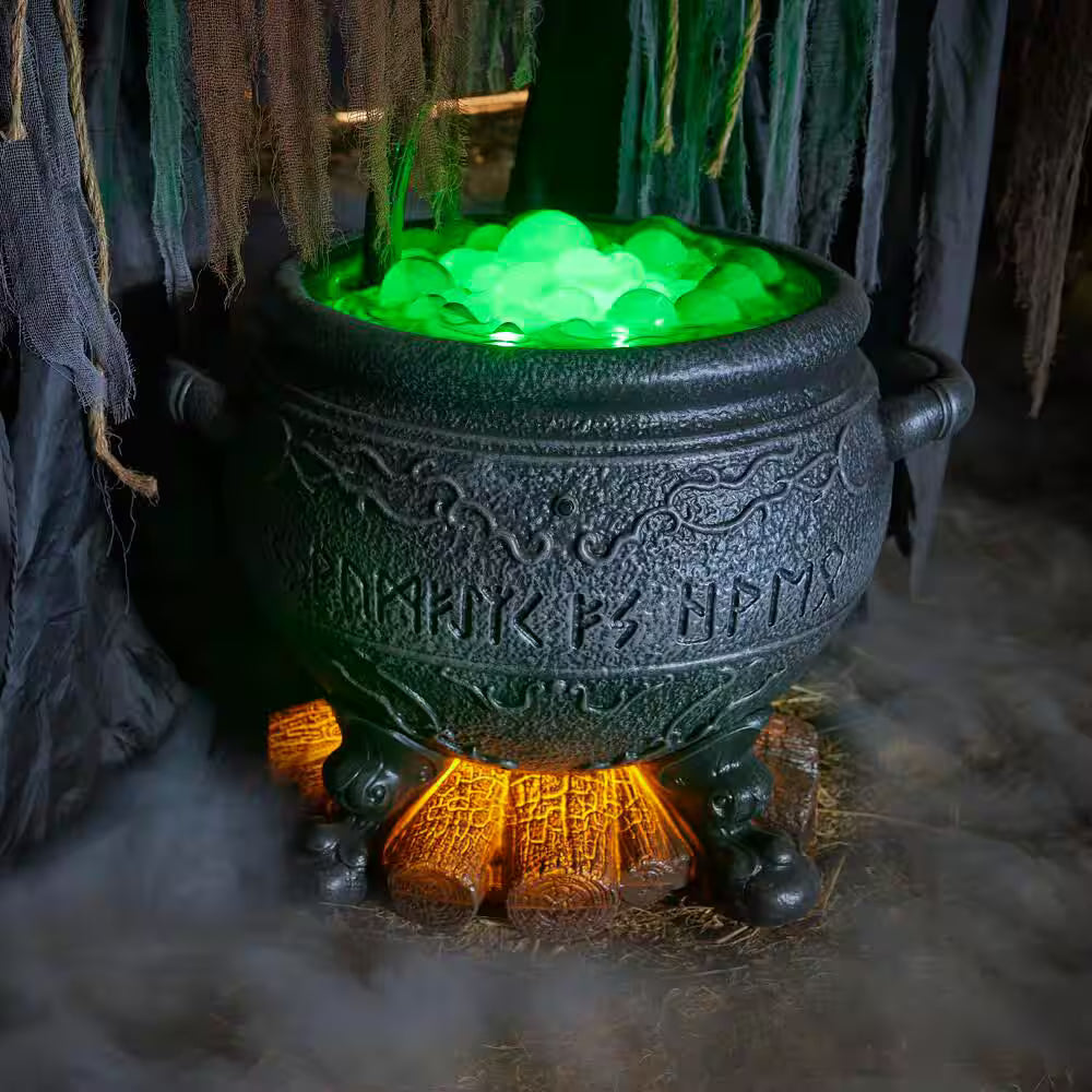 6.5-ft Gruesome Grounds Animated LED Witches Scene Halloween Decoration