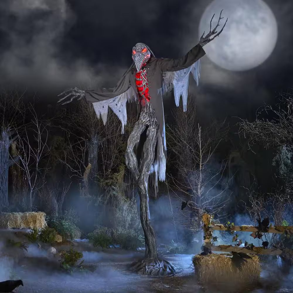 15-ft Grave and Bones Giant-Sized Animated LED Gally-Crow Halloween Decoration