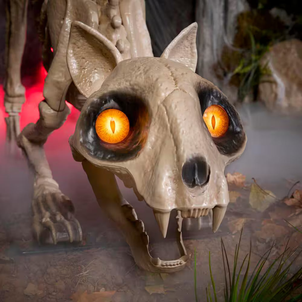 Grave and Bones LED Skellys Cat Halloween Decoration 5 Feet
