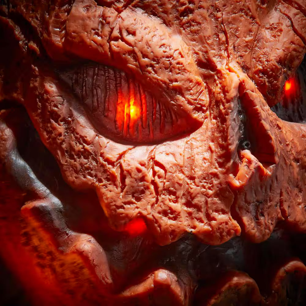 Battery Operated Animated Lighted Talking Rotten Jack-O-Lantern Halloween Decoration