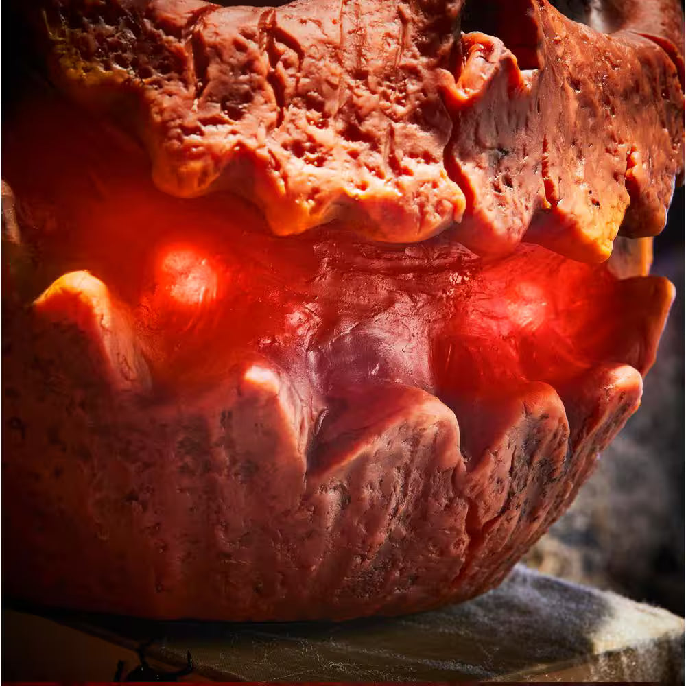 Battery Operated Animated Lighted Talking Rotten Jack-O-Lantern Halloween Decoration