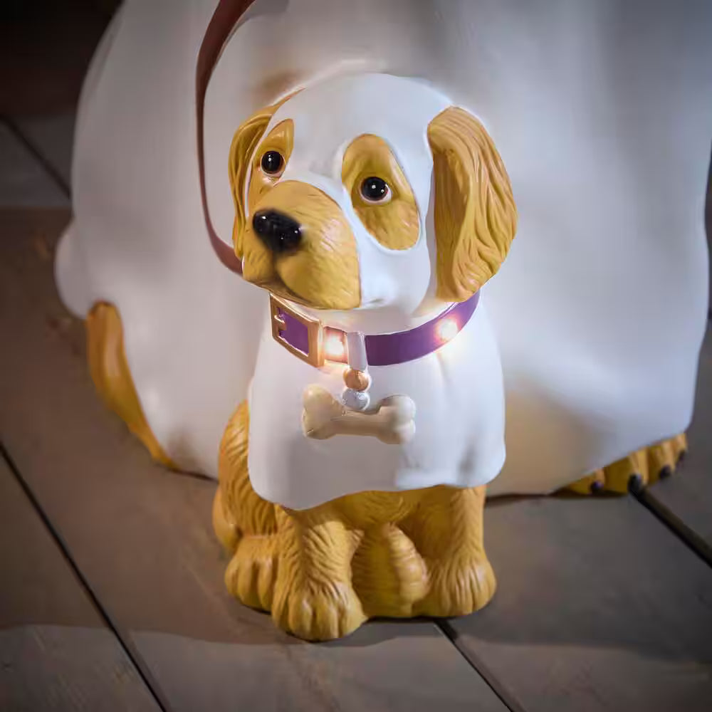 Battery Operated Halloween Classics LED Golden Retriever Ghosts Porch Greeter