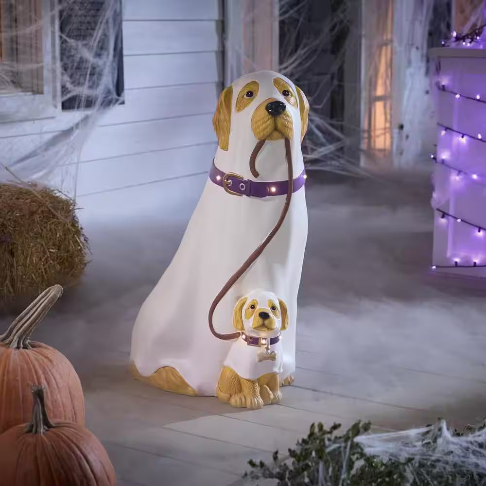 Battery Operated Halloween Classics LED Golden Retriever Ghosts Porch Greeter