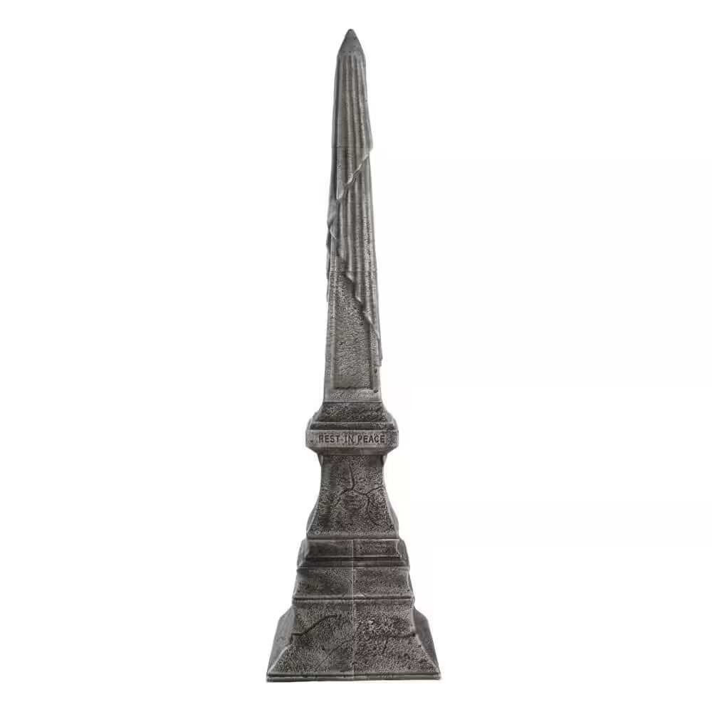 Grave and Bones Halloween Obelisk Tombstone Decoration 8 Feet