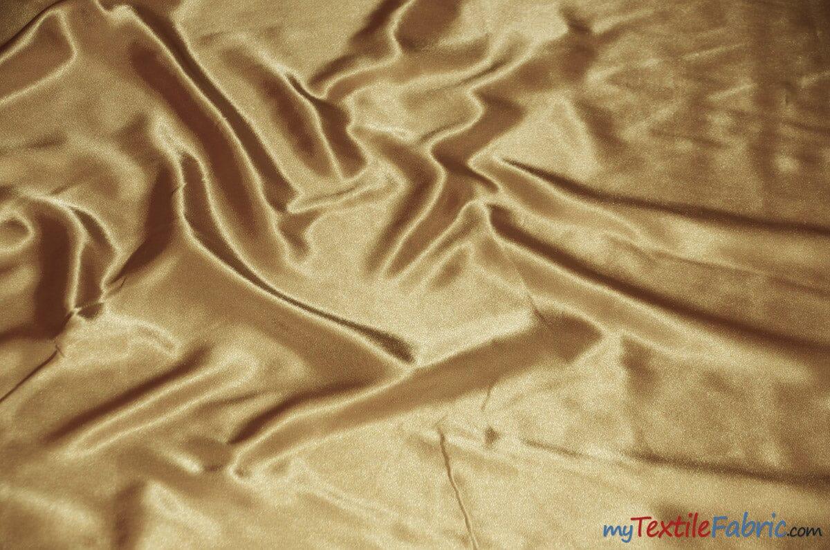 Silky Soft Medium Satin Polyester Fabric - Solid, 58/60" Width (70 Yard Bolt)