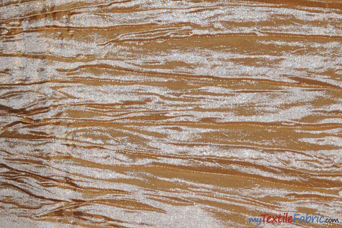 Crease Taffeta Crush Taffeta Polyester Fabric - Crushed Texture, 50/52" Width (Continuous Yards Or By Bolt)