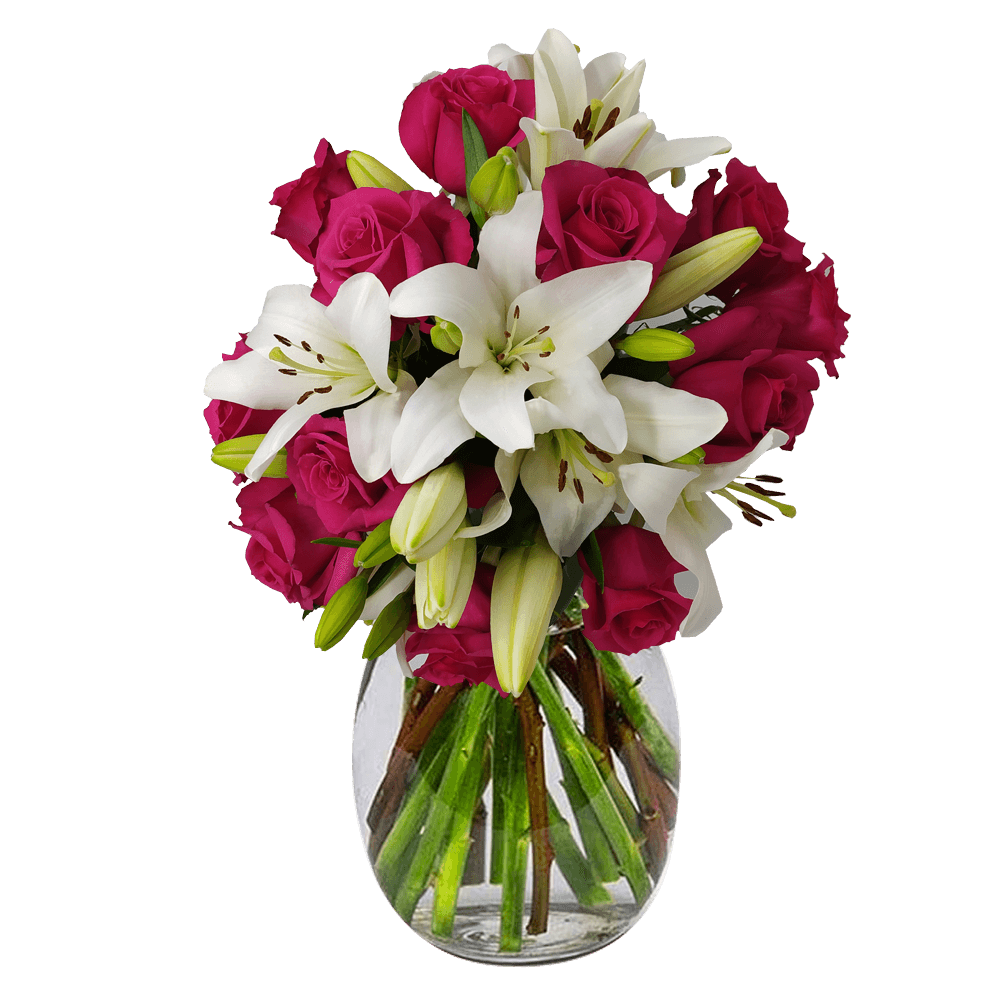Beautiful Rose & Lily Fresh Flower Bouquet for Gifts & Events