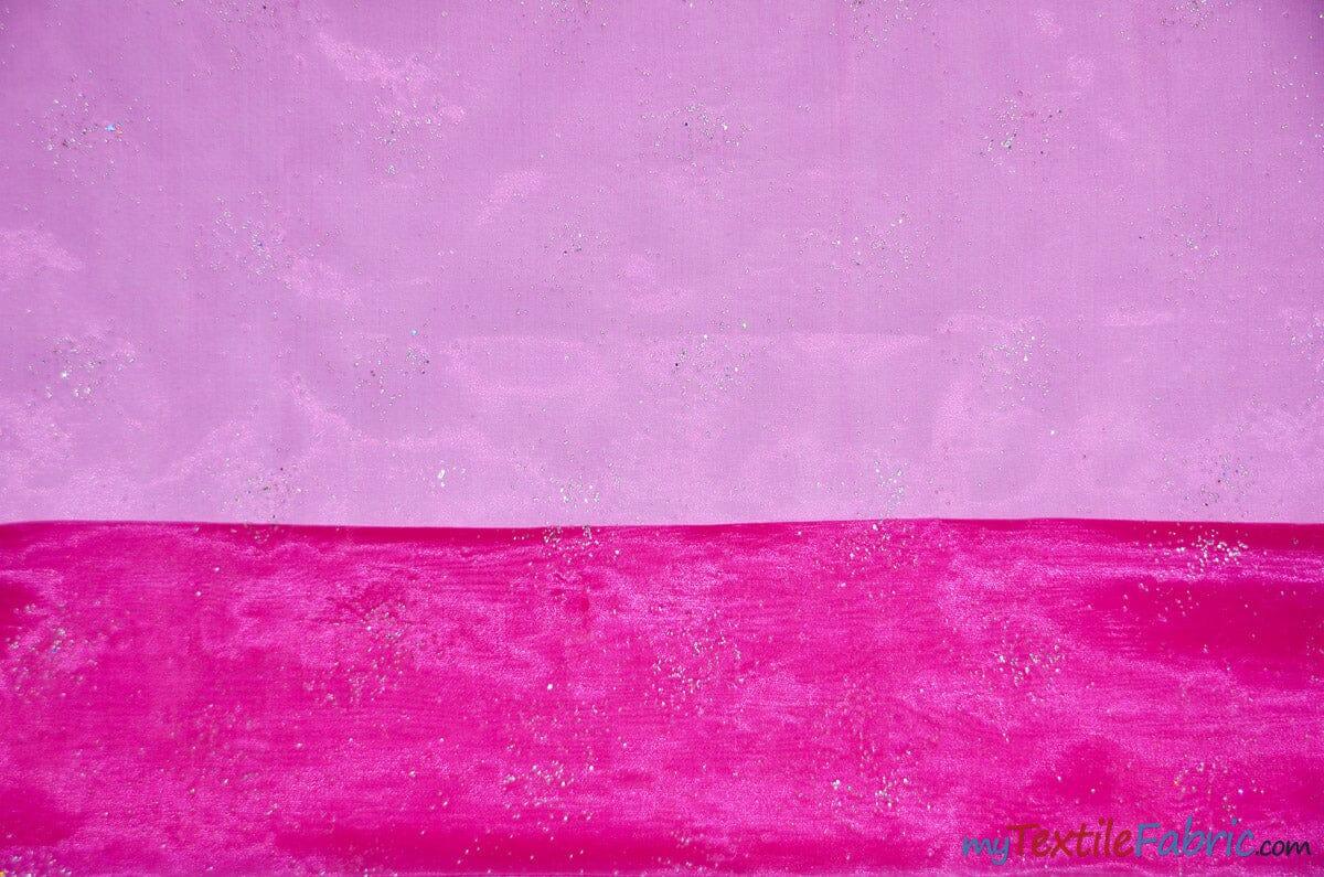 Sparkle Organza Polyester Fabric - Glitter Beads, Sheer, 58" Width (1 Yard)