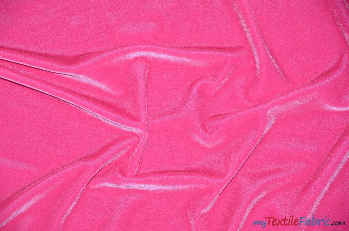 Stretch Velvet Spandex Fabric - Solid, 58" Width (1 Yard)