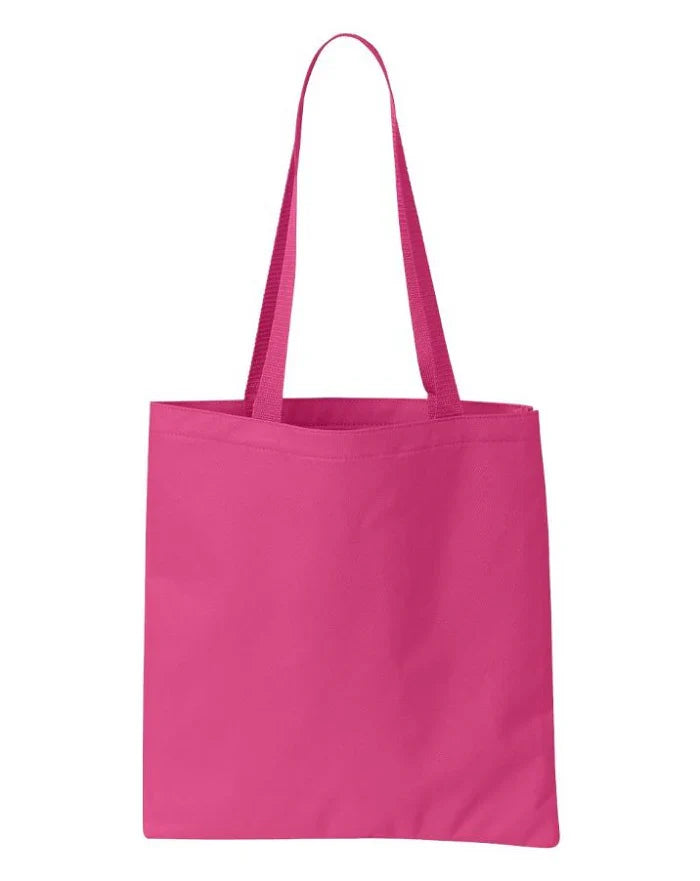 Big Tote Bag Polyester PVC Fabric - Hot Pink, 18"W X 16"H X 4 1/2"D (1 Bag)