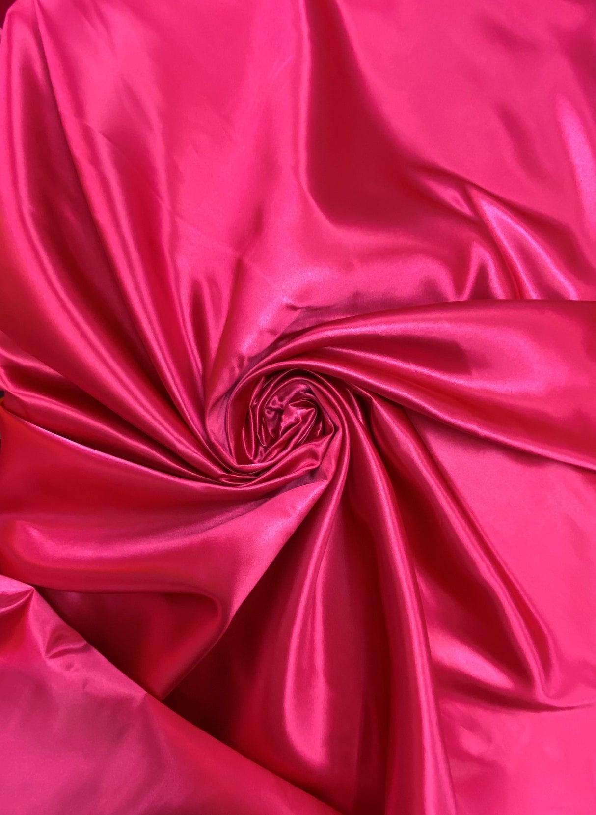 Hot Pink Bridal Satin Fabric - Hot Pink, 58"-60" Width (1 Yard)
