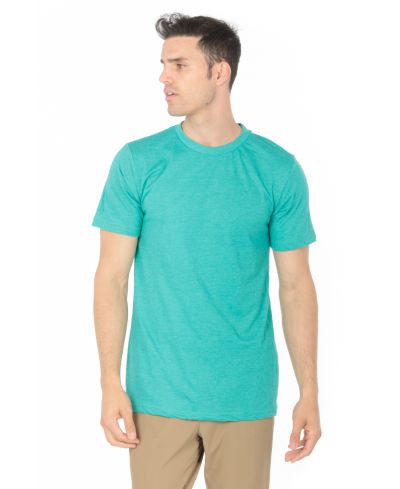 Lucky Blessed Life 3142P Polyester Cotton T-Shirt - Heather Teal, Sublimation, 4.2 Oz, Side Seam, Ribbed Neck (1 Piece)