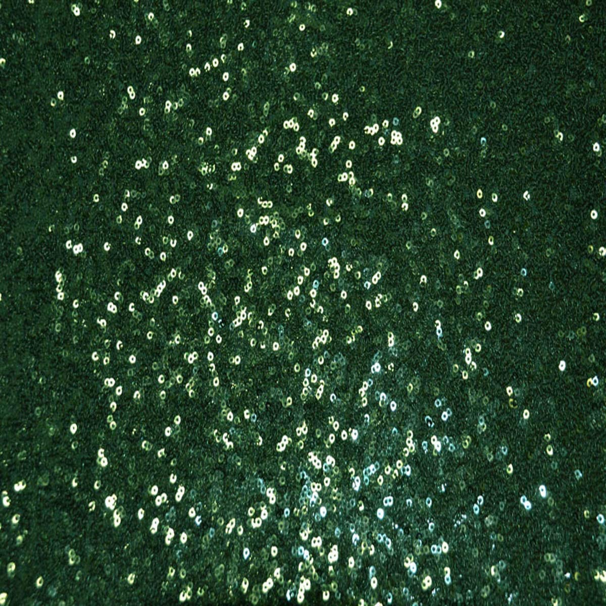 Hunter Green Sequin Fabric - Glitter Embroidery, 1 Yard