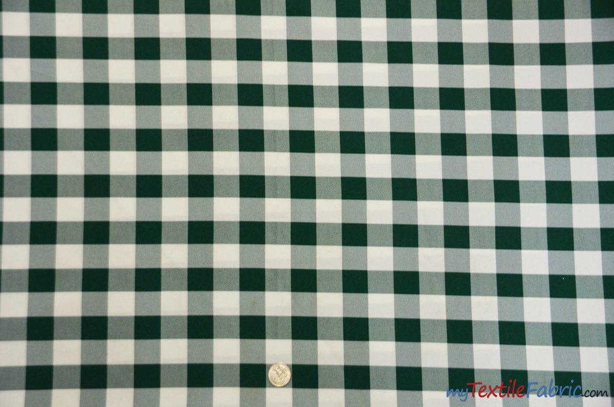 Picnic Checkers Polyester Fabric - Gingham Checkered, 1" X 1", 58/60" Width (1 Yard)